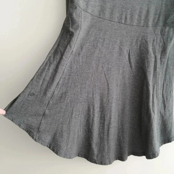Lululemon Acadia Grey Long Sleeve Pima Cotton Hi Low Flare Flowy Hem Small - Picture 11 of 15